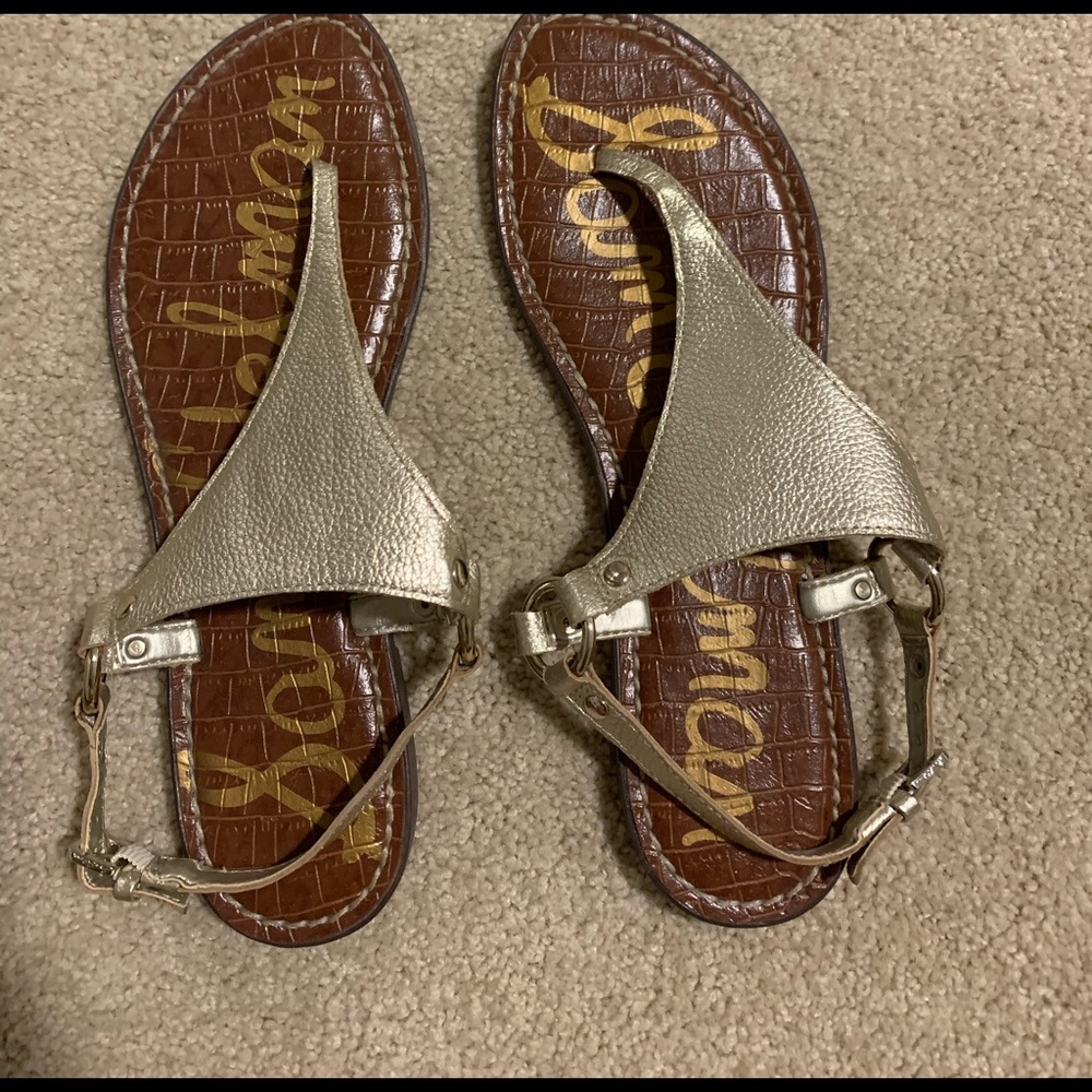 Sam Edelman gold sandals